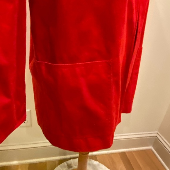 Count Romi Vintage Red Ultrasuede Lightweight Coat Duster 2 Pockets / Size 6 - Picture 9 of 14